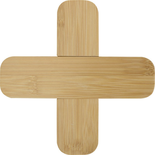 Natural - Front - Floso Croc Bamboo Trivet