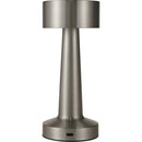 Silver - Back - Floso Aludra Rechargeable Table Lamp (UK Plug)