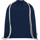 Navy - Front - Floso Organic 5L Drawstring Bag
