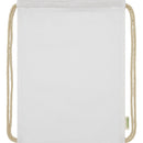 White - Side - Floso Organic 5L Drawstring Bag