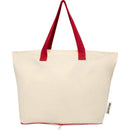 Natural-Red - Back - Floso Sierra Recycled Cotton Foldable 7L Tote Bag