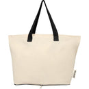 Natural-Black - Back - Floso Sierra Recycled Cotton Foldable 7L Tote Bag