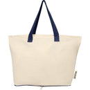 Natural-Navy - Back - Floso Sierra Recycled Cotton Foldable 7L Tote Bag