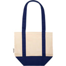Navy-Natural - Front - Floso Sam Recycled Cotton Mini Tote Bag