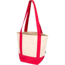 Red-Natural - Back - Floso Sam Recycled Cotton Mini Tote Bag