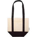 Black-Natural - Front - Floso Sam Recycled Cotton Mini Tote Bag