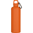 Orange - Front - Floso Oregon Recycled Plastic Carabiner Clip 750ml Water Bottle