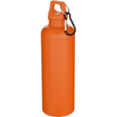 Orange - Back - Floso Oregon Recycled Plastic Carabiner Clip 750ml Water Bottle