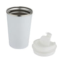 White - Back - Floso Newport Stainless Steel Double Wall 350ml Tumbler