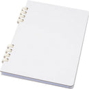 White - Lifestyle - Floso Fil Hard Cover Recycled A5 Wirebound Notebook