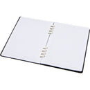 Black - Side - Floso Fil Hard Cover Recycled A5 Wirebound Notebook