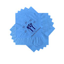 Blue - Back - Floso Paper Happy Birthday Napkins (Pack of 15)