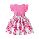 Pink-White - Front - Floso Baby Girls Floral Dress (Pack of 2)