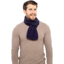 Navy - Back - FLOSO Mens Plain Thermal Polar Fleece Winter-Ski Scarf