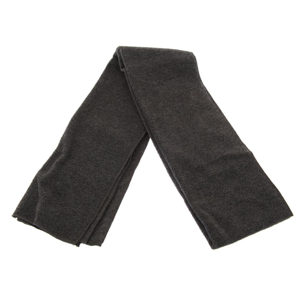 Grey - Front - FLOSO Mens Plain Thermal Polar Fleece Winter-Ski Scarf