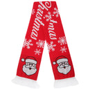 Merry Christmas - Front - FLOSO Unisex Christmas Design Winter Scarf With Fringing
