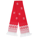 Fairisle - Front - FLOSO Unisex Christmas Design Winter Scarf With Fringing
