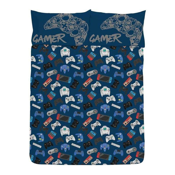 Multicoloured - Back - Floso Gamer Game Controller Reversible Duvet Set