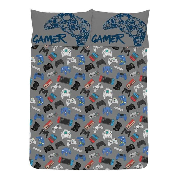 Multicoloured - Side - Floso Gamer Game Controller Reversible Duvet Set