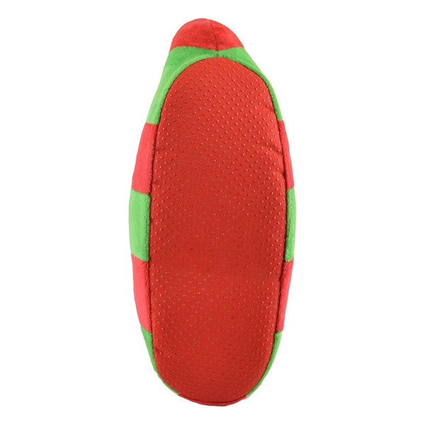 Green-Red-White - Side - Floso Mens Elf Slip-on Slippers
