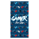 Blue-White - Front - Floso Gamer Game Controller Towel