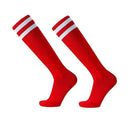 Red - Front - Floso Mens Striped Hockey Socks (Pack of 3)