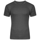 Charcoal - Front - FLOSO Mens Thermal Underwear Short Sleeve T-Shirt Vest Top (Standard Range)