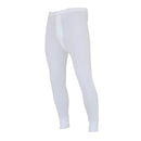 White - Front - FLOSO Mens Thermal Underwear Long Johns-Pants (Standard Range)