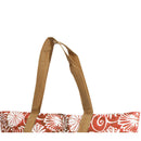 Coral - Back - FLOSO Womens-Ladies Woven Floral Print Summer Handbag