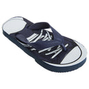 Navy - Front - FLOSO Childrens Boys Lace Up Trainer Design Toe Post Flip Flops