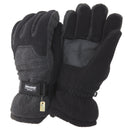 Black - Front - FLOSO Mens Heavy Ski Thinsulate Thermal Fleece Gloves With Palm Grip (3M 40g)