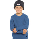 Grey - Back - FLOSO Kids-Childrens Knitted Winter-Ski Hat With Thinsulate Lining (3M 40g)