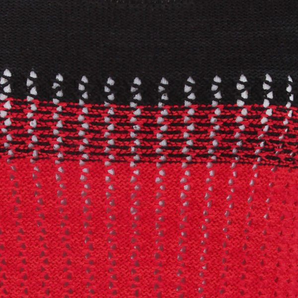 Black-Red - Back - FLOSO Womens-Ladies Deauville Two Tone Knitted Jumper (British Made)