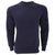 Navy - Front - FLOSO Unisex Cotton Rich Plain Knitted Jumper (British Made)