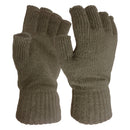 Bottle Green - Back - FLOSO Mens Fingerless Winter Gloves