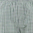 Green - Back - FLOSO Mens Cotton Woven Boxers (Pack Of 2)