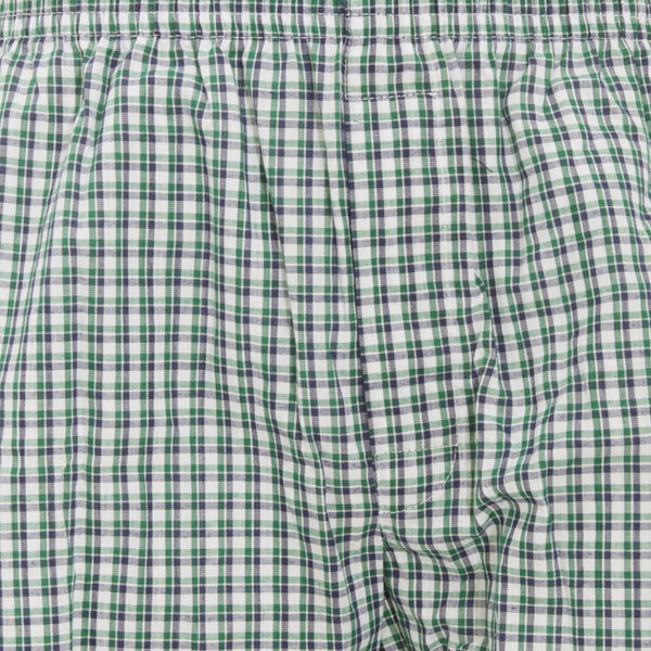 Green - Back - FLOSO Mens Cotton Woven Boxers (Pack Of 2)