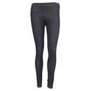 Black - Front - FLOSO Ladies-Womens Jeggings (Jean Look Leggings)