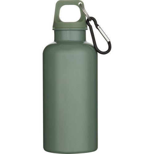 Front - Floso Oregon Solid Recycled Plastic Carabiner Clip 400ml Water Bottle