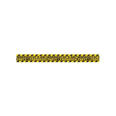 Yellow-Black - Back - Floso Warning 60th Birthday Tape