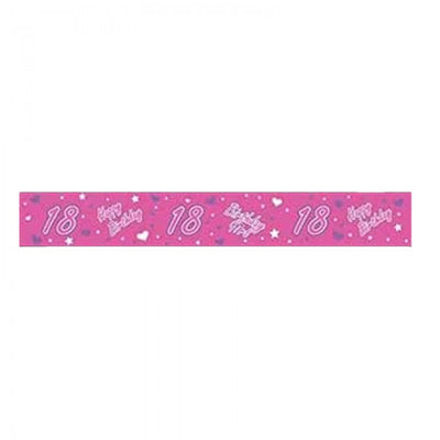 Pink - Front - Floso Foil Metallic 18th Sash