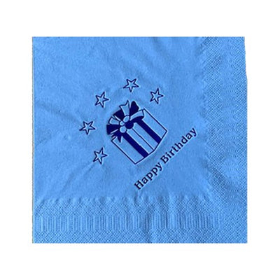 Front - Floso Paper Happy Birthday Napkins (Pack of 15)