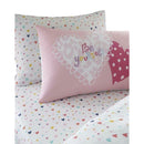 Multicoloured - Back - Floso Hearts Duvet Cover Set