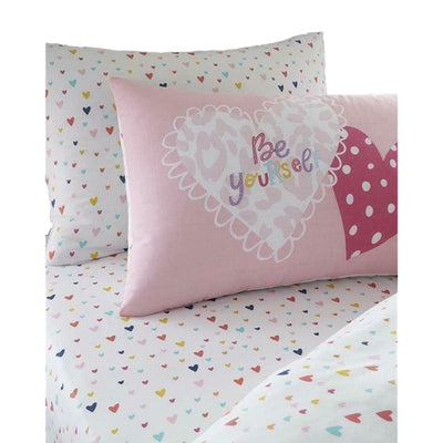 Multicoloured - Back - Floso Hearts Duvet Cover Set