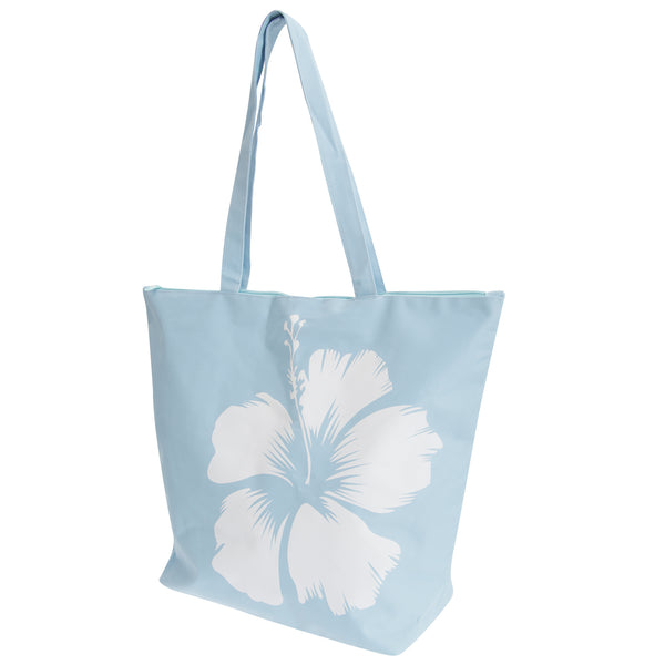 Blue - Front - FLOSO Womens-Ladies Hawaiian Flower Summer Handbag