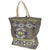 Brown - Front - FLOSO Womens-Ladies Cotton Rich Aztec Print Top Handle Handbag