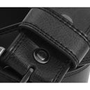 Black - Back - FLOSO Mens 1.5 Inch Leather Lined Belt