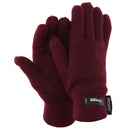 Maroon - Front - FLOSO Ladies-Womens Thinsulate Thermal Knitted Gloves (3M 40g)
