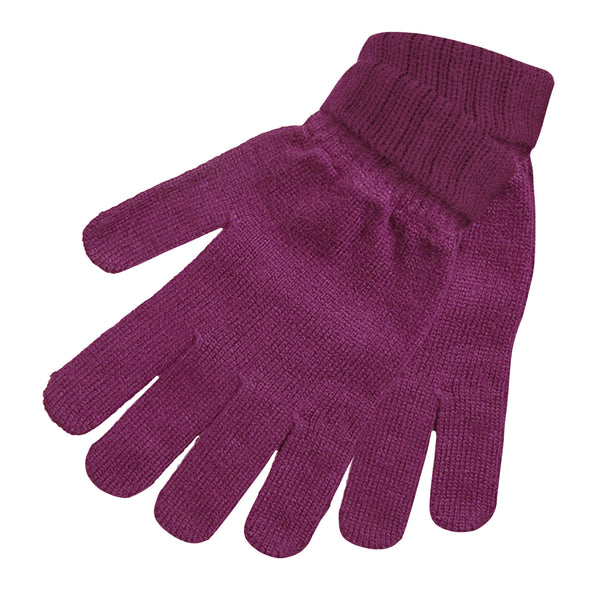 Raspberry - Back - FLOSO Ladies-Womens Thinsulate Winter Knitted Gloves (3M 40g)