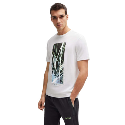 White - Side - Floso Mens Seasonal Artwork T-Shirt